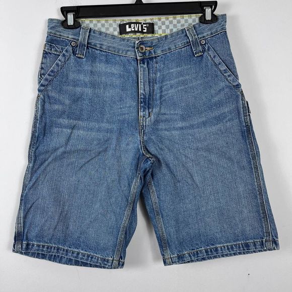 Levi's Light Blue Denim Cargo Shorts - Picture 1 of 13